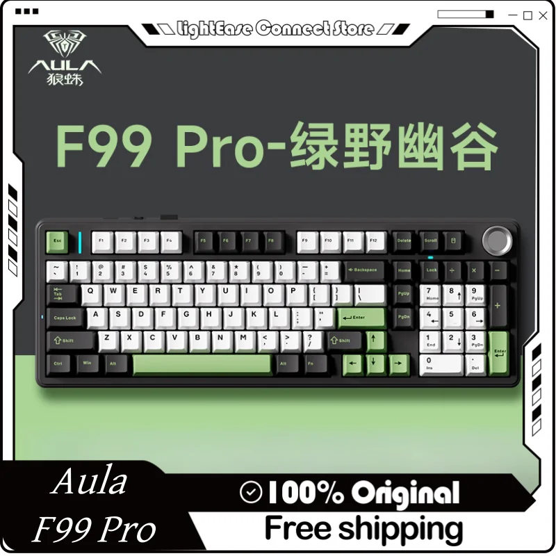 

Aula F99 Gaming Mechanical Keyboard 99 Keys Thri-Mode 2.4g Wireless Bluetooth Wired Hot Swap Pbt Rgb Pc Computer Accessories