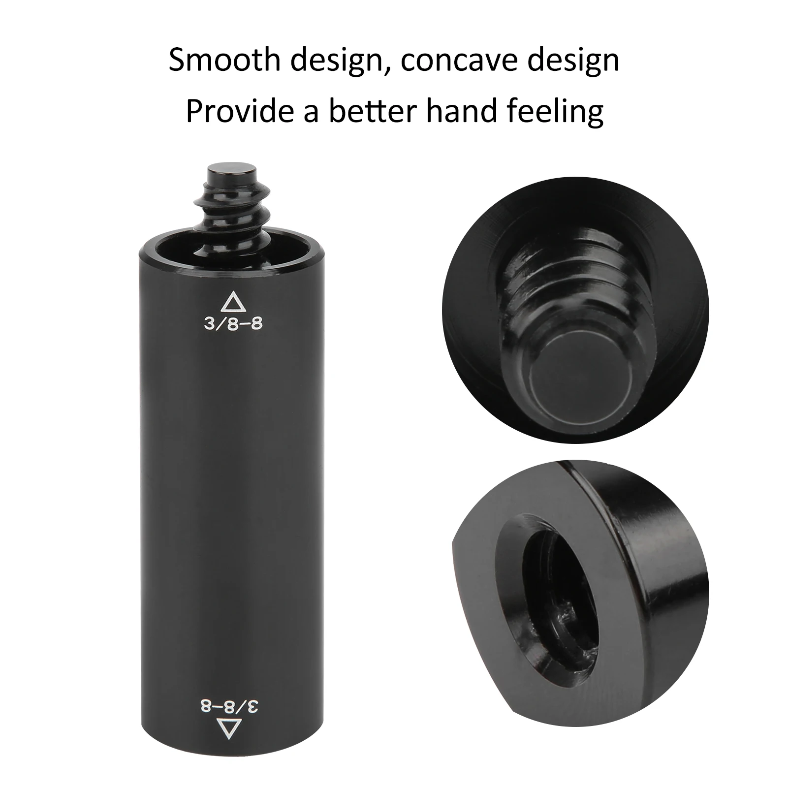 Pool-Verlängerungs-Queue, 2 Unzen, Billard-Mittelschaft, Aluminium-Verlängerungsadapter für Sportbedarf, 3/8-8 Zähne, Billard-Teleskop-Queue