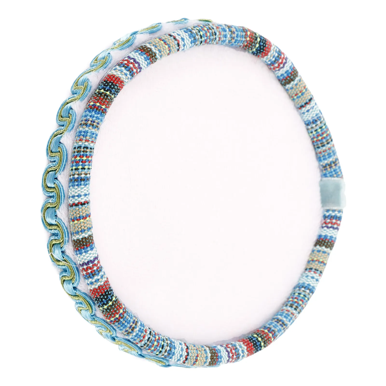 Handmade Embroidery Beaded Tray Blue Fabric Bead Storage Board for Jewelry Making Bead Mat Beading Tray Loose Beads Organizer