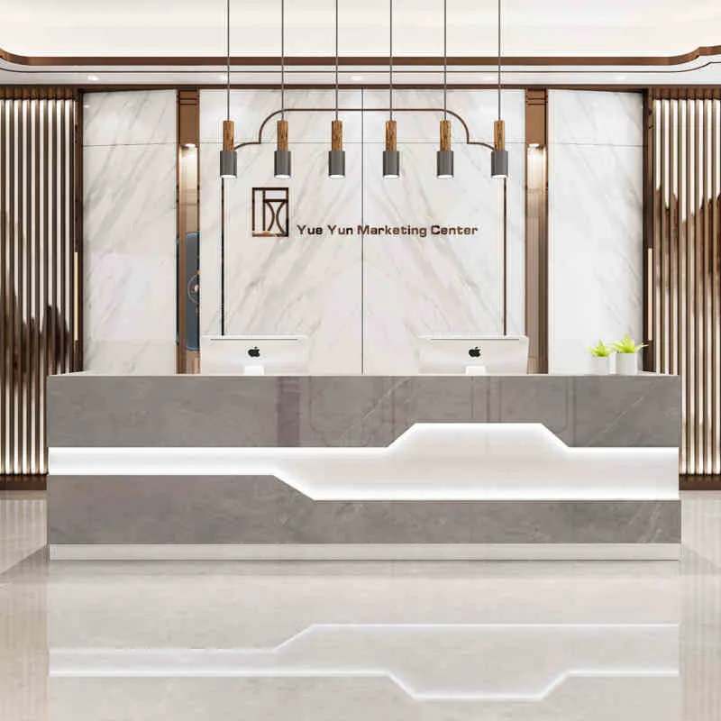 Vintage Salon Reception Desk Modern Nordic Display Reception Desk Luxury Beauty Service Aesthetic Bancone Commercial Furniture