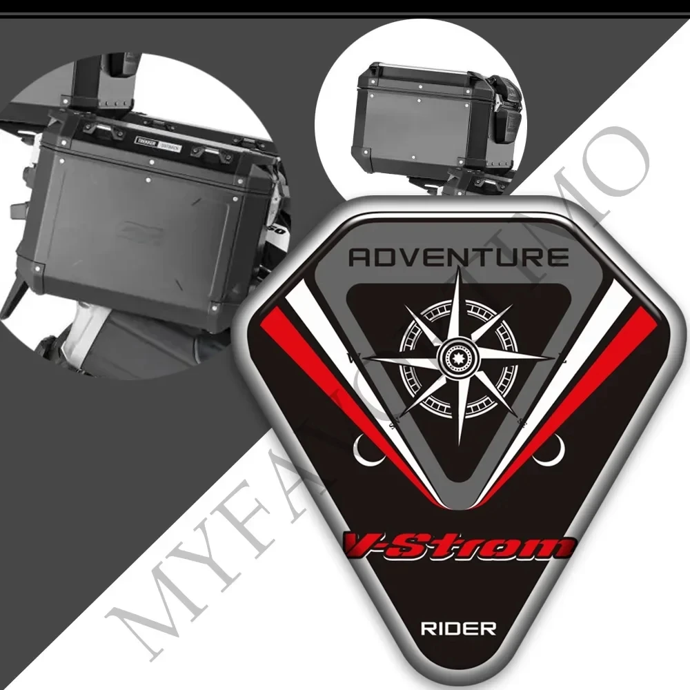 For Suzuki V-STROM DL 1000 650 250 SPORT ADVENTURE TOURER Motorcycle Sticker Tail Top Side Panniers Luggage Aluminium Box Case