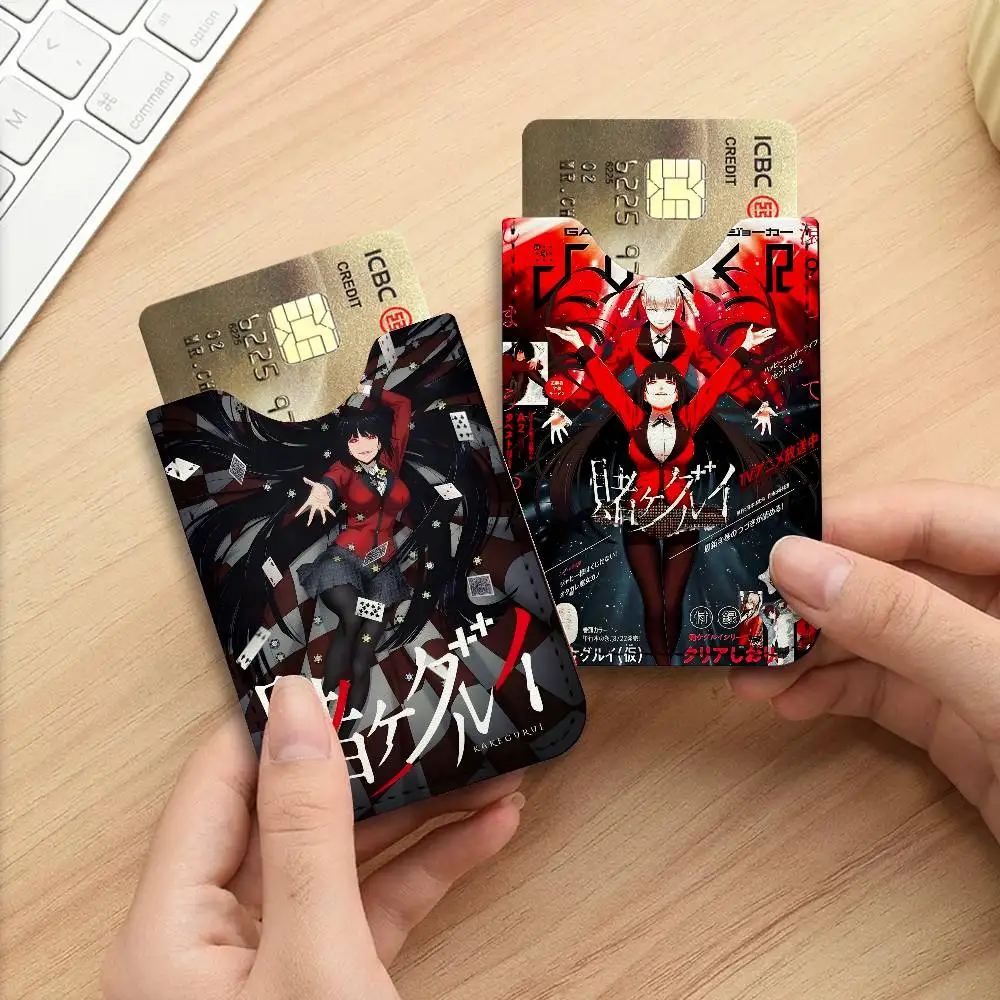 Kakegurui Yumeko Jabami Leather Mini Wallet for Men, Thin Pocket Credit Card Separate ID & Bus Card