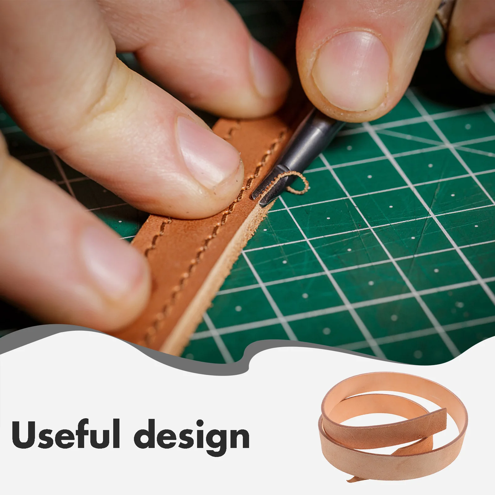 

Stylish 5mm Thickened Fake Belt Handmade Precision Adjustable Design for Men's Accessories Tool Belt Crafts Fake