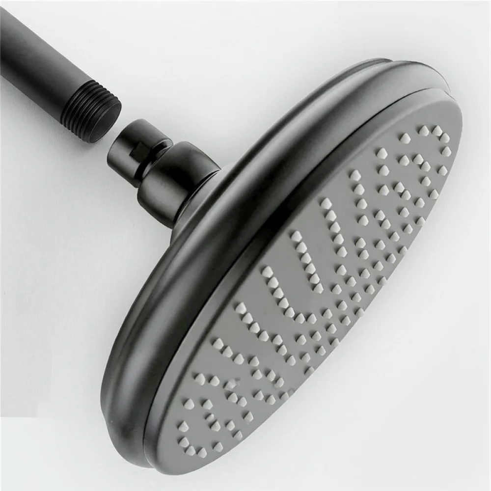 Modern Matte Black Ceiling Shower Arm Pipe Stainless Steel Extension For Rainfall Shower Head Bathroom Shower Fixture