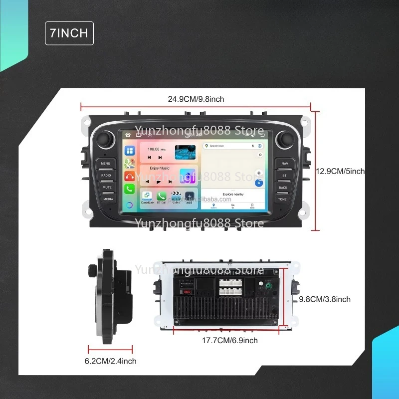 7 '6 + 128GB Android Car Radio Wireless CarPlay Android Car, Wireless FM RDS