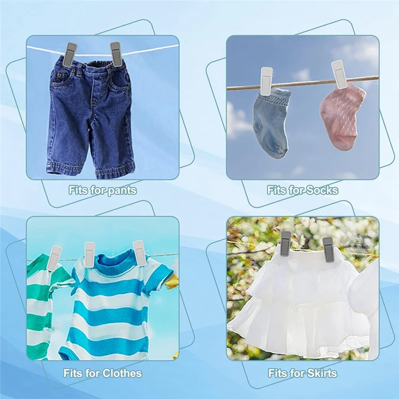 

AB09-Plastic Hanger Clips For Baby Clothes, Strong Plastic Clips For Hangers, Multi-Purpose Hanger Clips For Velvet Hangers Whit
