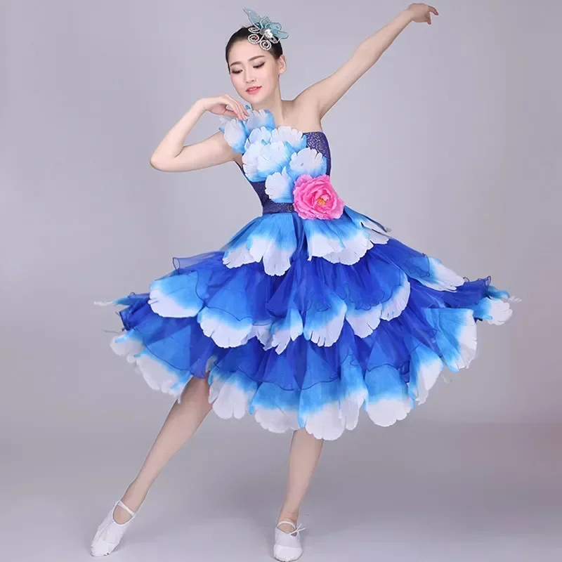 Sukienka do tańca brzucha w stylu hiszpańskim, motyw byków, kwiaty, długa spódnica, szata, flamenco, czerwone sukienki flamenco dla dziewcząt.