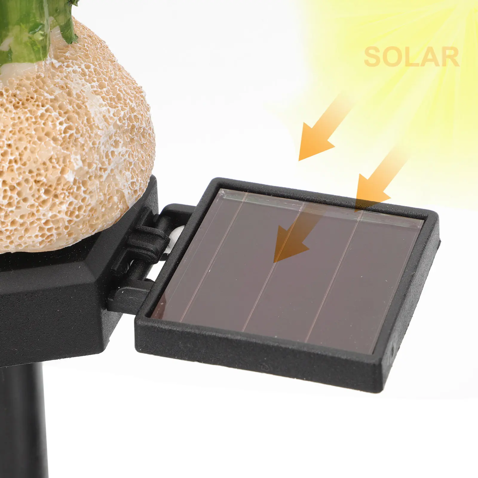 Cactus Solar Stake Light Outdoor Creative Resin Plastic Garden Lawn Yard Solar Garden Stake Light Decorative Energy Saving