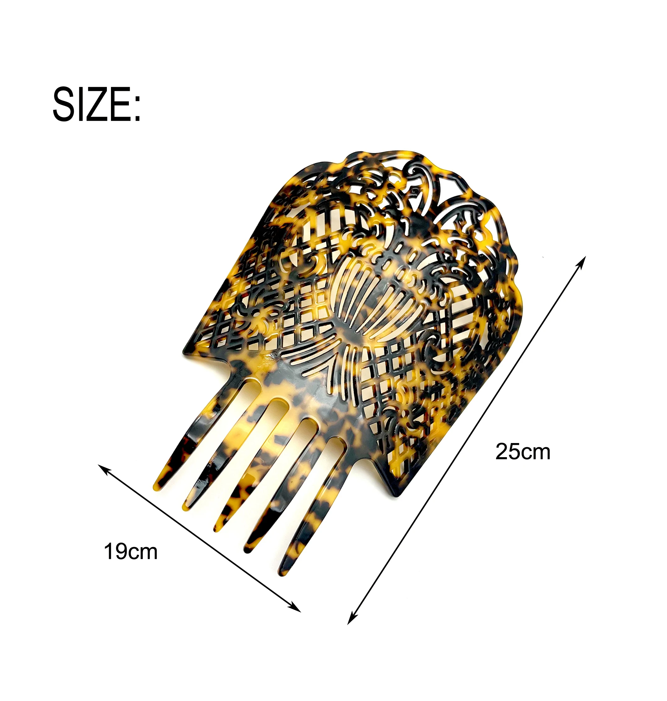 Vintage High Hair Combs Colorful Acetate Hair Accessories Faux Tortoise shell Hair clips Women jewelry gift