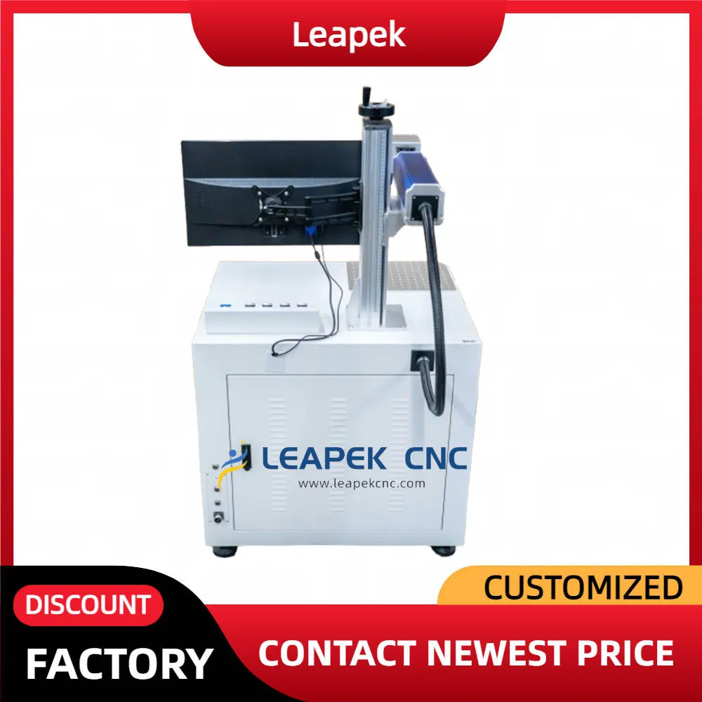 Portable Metal LOGO Small Laser Engraver Printer Machine 20W 30W 50W Desktop Fiber Laser Marking Machine