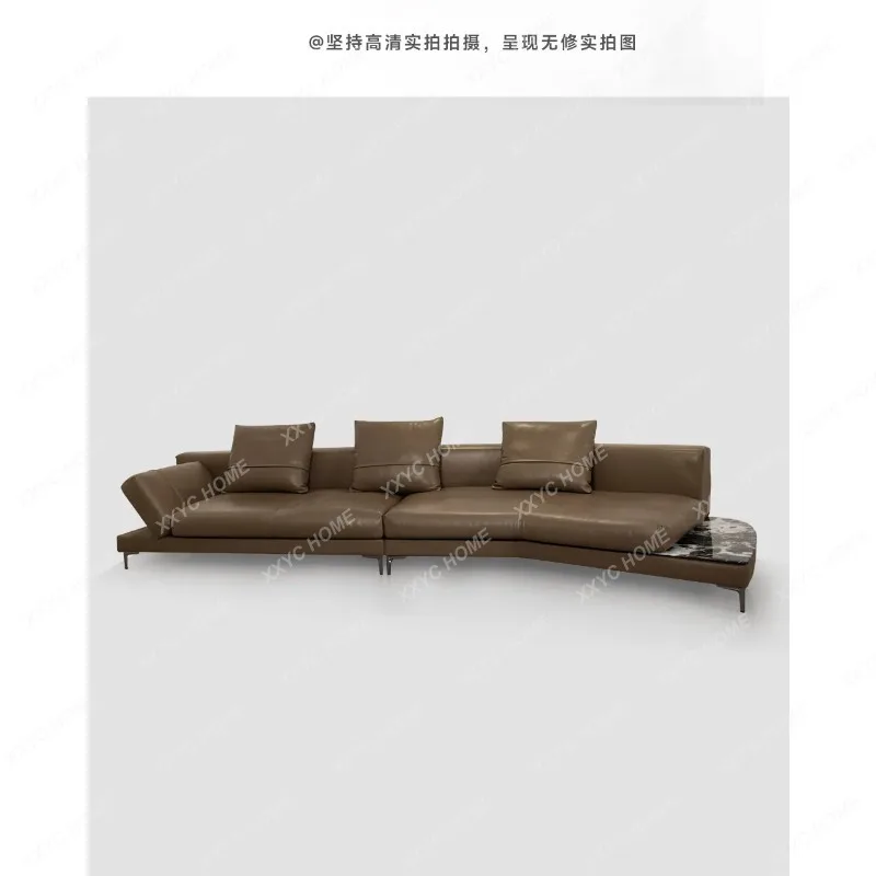 XX minimalist leather sofa modern minimalist villa living room armrest corner