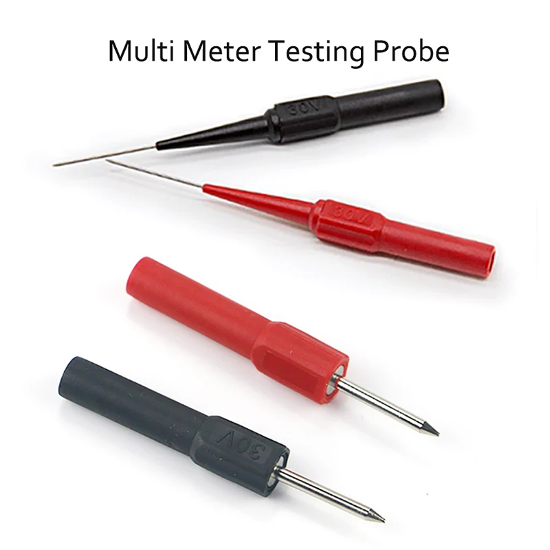 1PCS 30V Car Tip Probes Diagnostic Tools Maintenance Testing Puncture Line Probe Multimeter Probe  Banana Socket Adapter 4MM