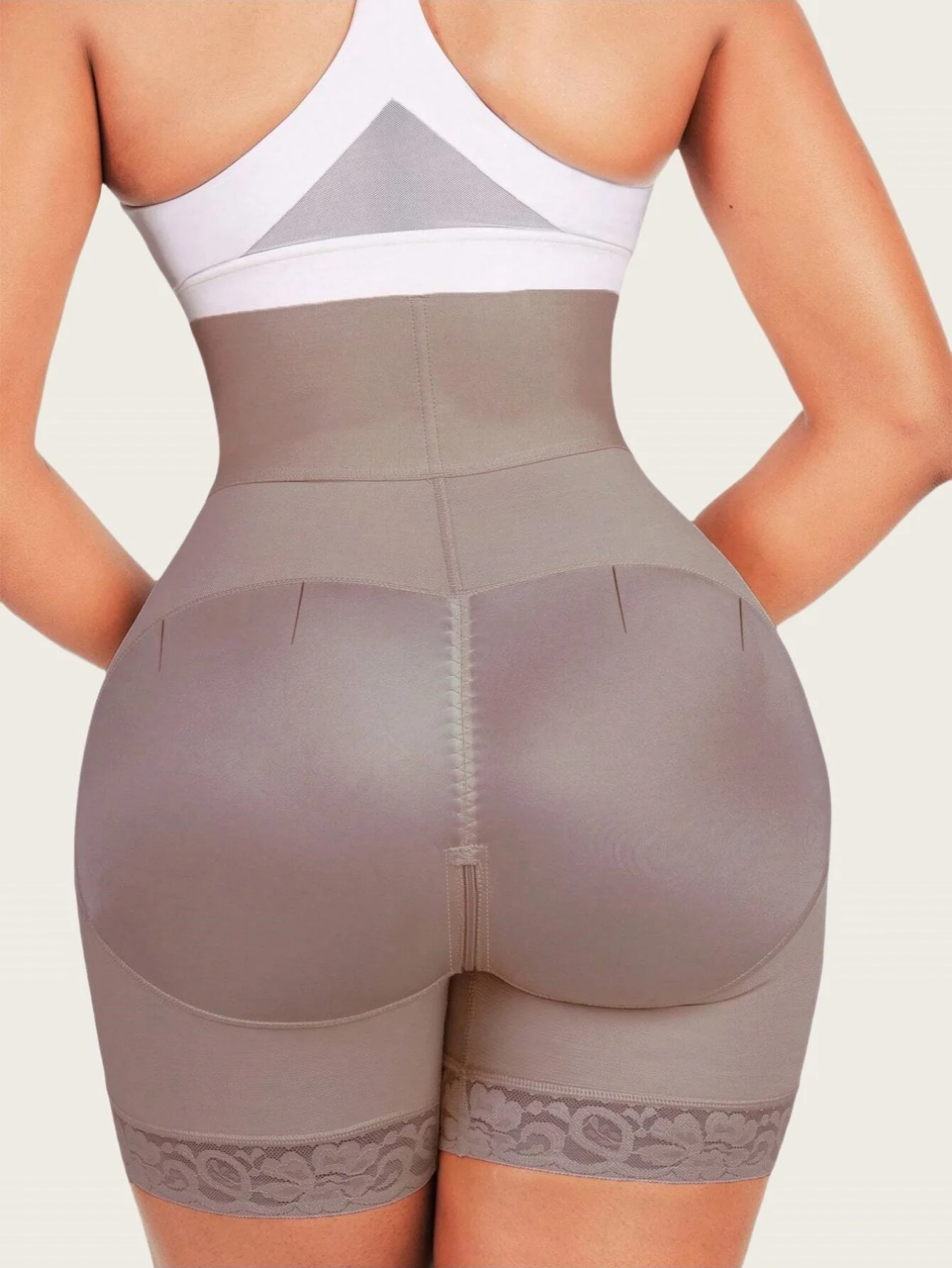 1pc Butt Lifting & Shaping Bodysuit, Women Tummy Control Panty With Hook & Zipper image 2