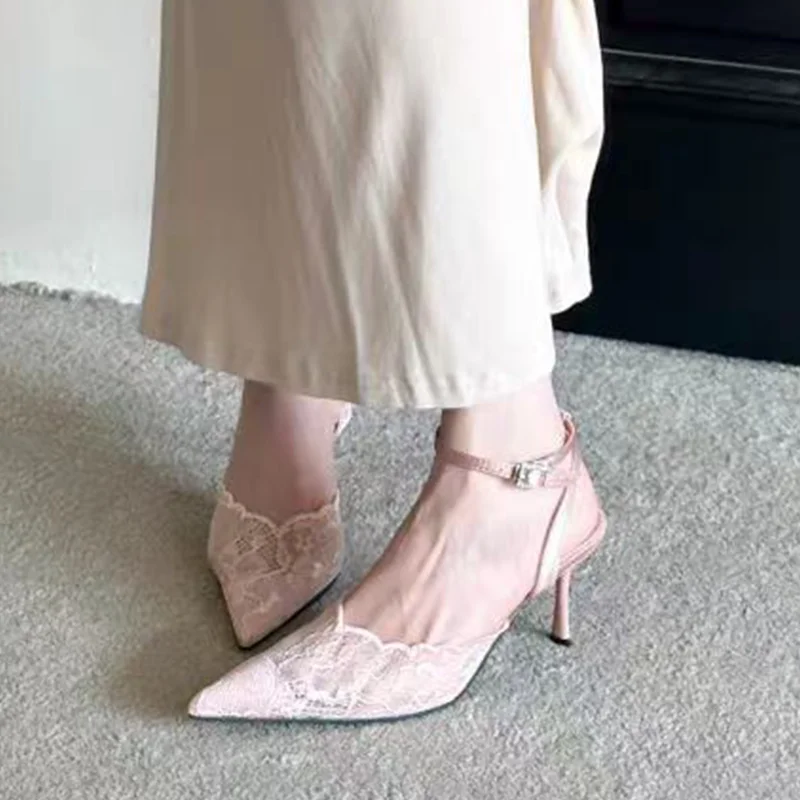 Elegant Women's Sandals Sexy High Heels Shoes Mesh Designer Heeled Sandals 2026 Luxury Party Pumps New Dress Mujer De Zapatos view 3