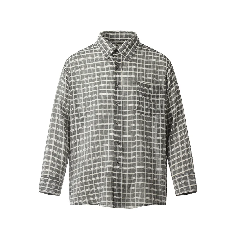 

Plaid Full Print Our Legacy Long Sleeve Shirt Oversized Mens Womens Shirts High Quality Loose Vintage Shirt Tops