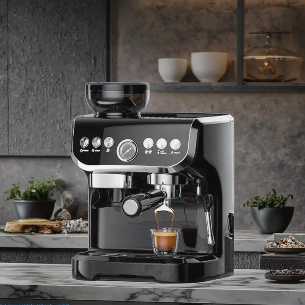 Professional Commercial Cappuccino Italy 3 In 1 19bar  Espresso Coffee Brewer Machine Maker With Mill