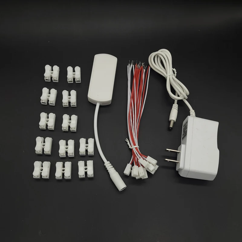 Adaptador de fuente de alimentación de 3V/12V CA/CC con 12 puertos, enchufe USB, salida de energía portátil para lámpara de modelo/ferrocarril/Diseño de tren