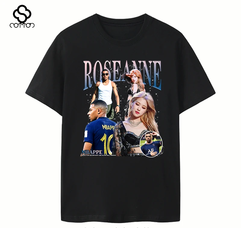 Summer Paris Saint-Germain Mbappe & Park Chae-young Football Cotton Printed Short Sleeve T-shirt No. 10 Men's American Sport