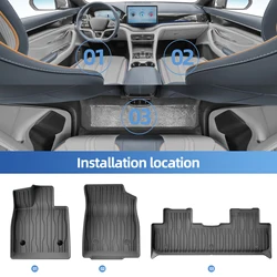 for BYD Song Plus EV/DMI Seal U EV (not fit Seal U DMi ) 2021-2026 Car Floor Mats Trunk Pad TPE 3D Foot Mat Accessories Black