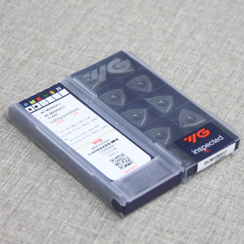 Imagem -03 - Cnc Brocas Rápidas de Perfuração Insere yg 100 Coréia Original Wcmx030208 Wcmx040208 Wcmx050308 Wcmx06t308 Wcmx080412 Yg602 10 Pcs