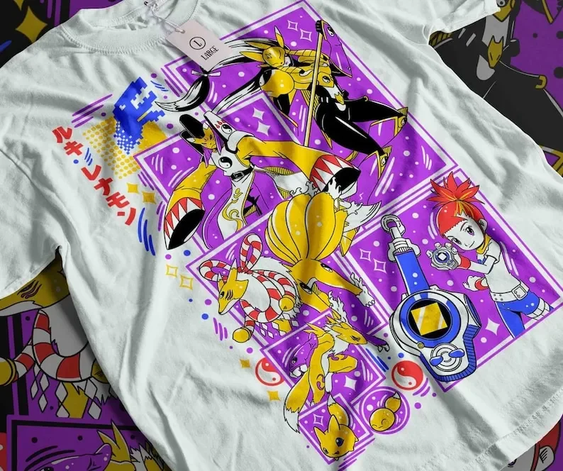 Camiseta Renamon  camisa de Relemon Sakuyamon Taomon Rika Nonaka