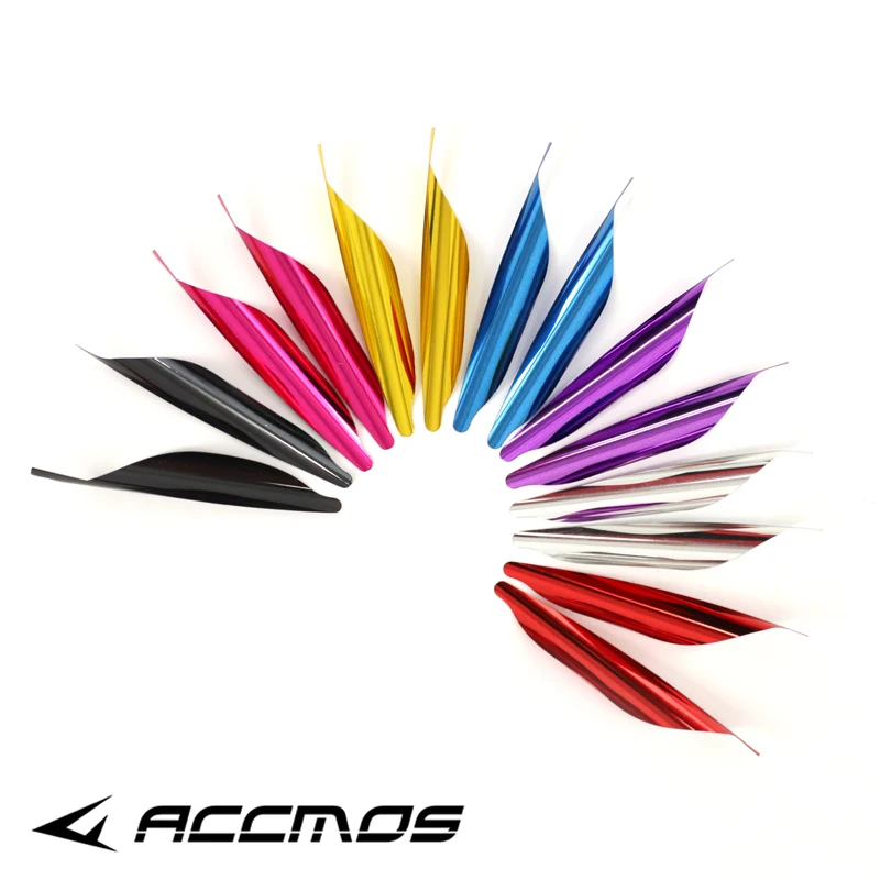 50pcs Archery 1.8 inch Spin Vanes Spiral Feather DIY Arrow Archery With Tape Arrow Accessories