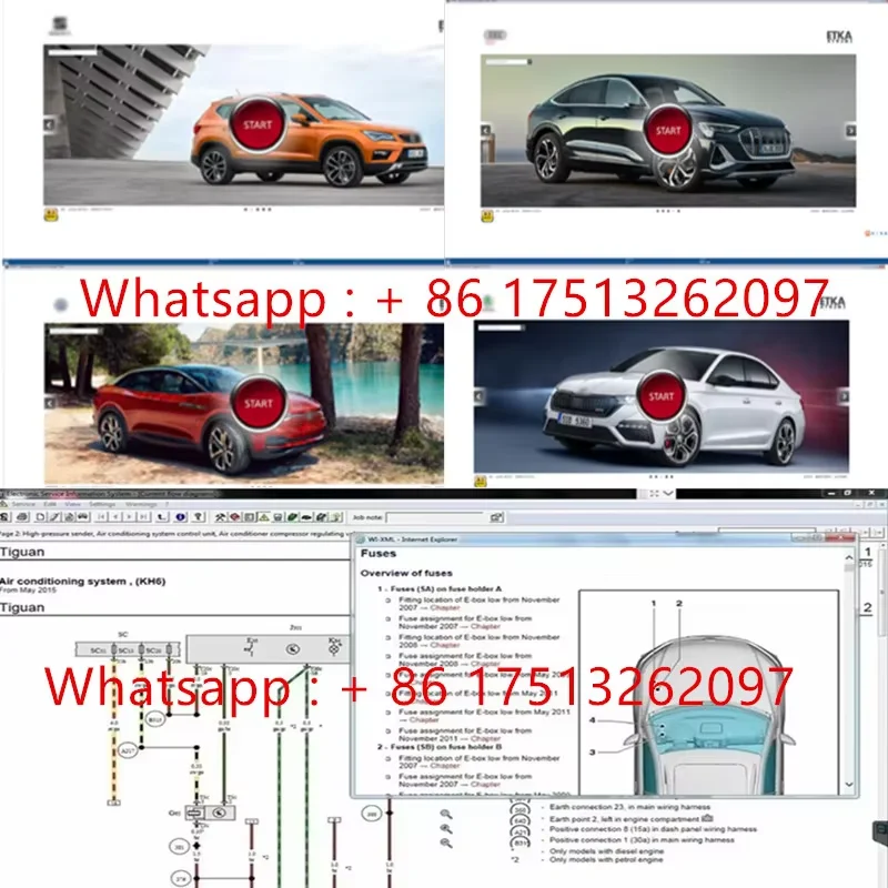 L'ultimo software Elsa win6.0+Etka8.3 per A-udi per il catalogo di parti elettroniche di veicoli di gruppo VW Video multilingue+installazione