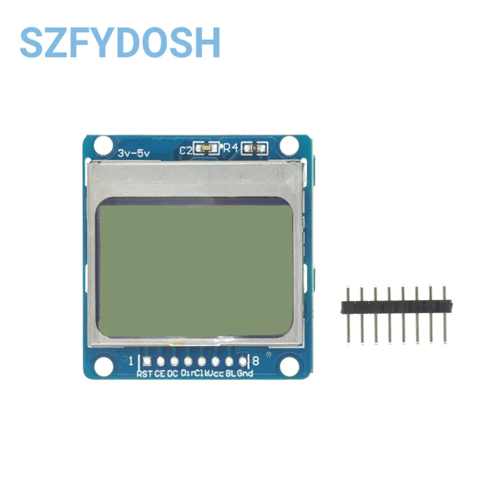Smart Electronics LCD Module Display Monitor Blue Backlight Adapter PCB 84*48 84x84 Lcd 5110 for Nokia 5110 Screen
