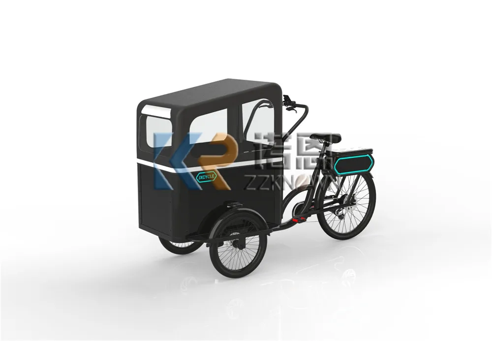 500w Dutch Cargo Bike China Family 3 Wheel Electric Tricycle Shopping Cargo Bike For Children