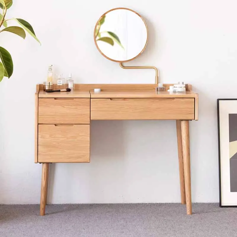 Stool Mirror Dresser Eithe Drawers Girl Nordic Modern Wooden Hotel Dressing Table Storage Makeup Schminktisch Bedroom Furniture