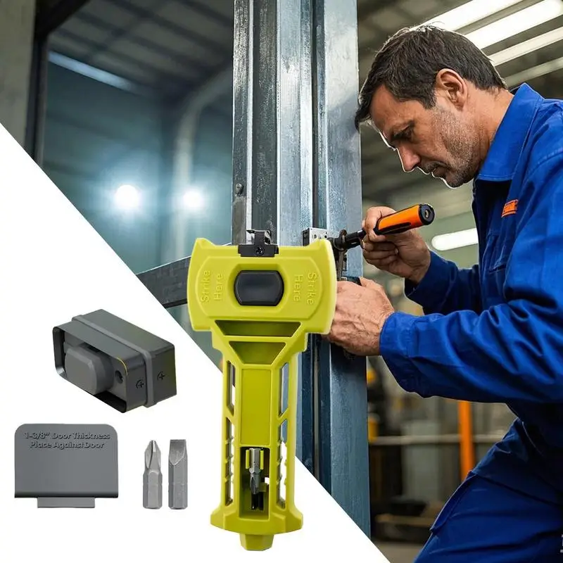 Door Knob Installation Kit Portable Professional Multifunctional Install Equipment Accurate Professional Installation Chiseling