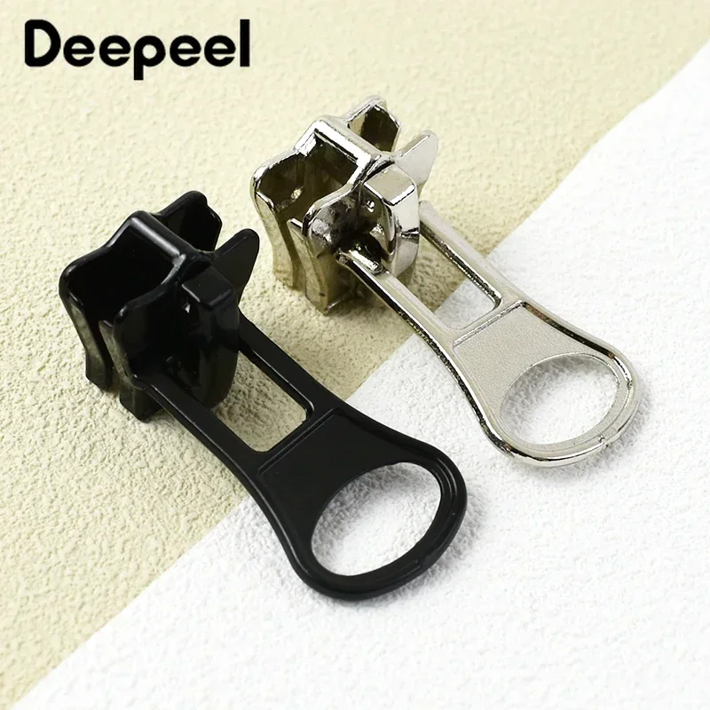 5/10/30Pcs 3#5#8# Zipper Puller for Resin Zips Tape Bag Clothing Zip Head Pocket Zippers Slider Repair Kit DIY Sewing Accessory