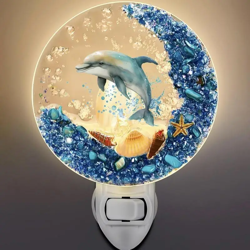 Ocean Nightlight Plug In Blue Sea Turtle Night Light Nautical Ocean Sea Light Vintage Cute Night Lights Plug Into Wall Lights