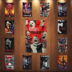 3x5 Ft T-Terrifiers Flag Classic Horror Movie Flag Halloween Wall Hanging Banner Decor Movie Poster