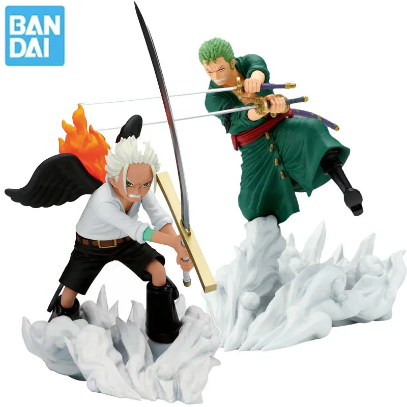 

Bandai Original One PIECE 15 см, захватывающий дух вид боевого света Зоро Соколиный глаз, аниме-фигурки, игрушки для детей, подарки