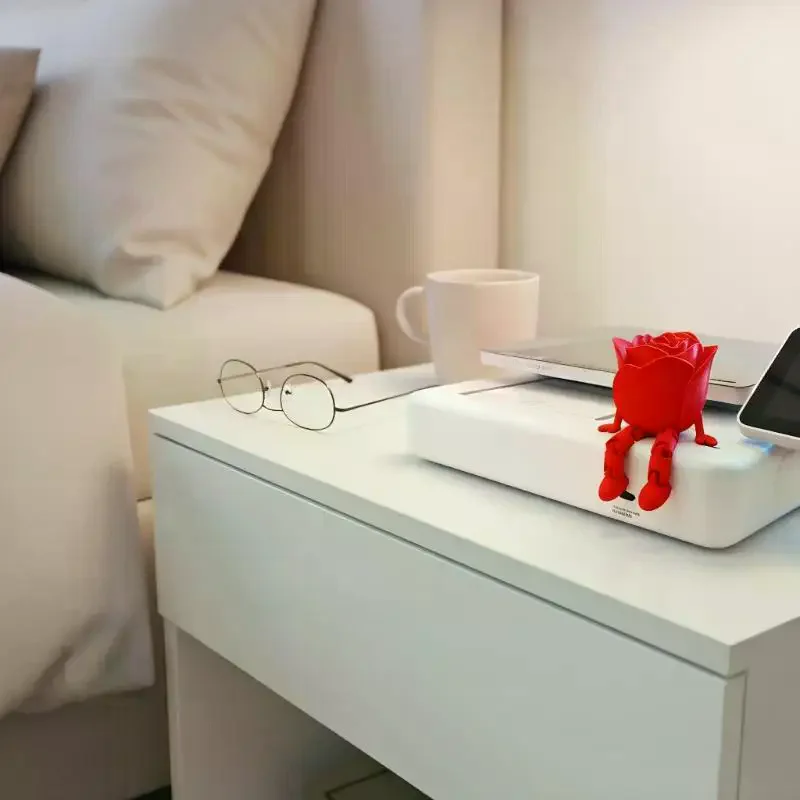 3D 프린팅된 빨간 장미 피규어 홈 장식 공예품 데스크탑 장식 발렌타인 데이 선물