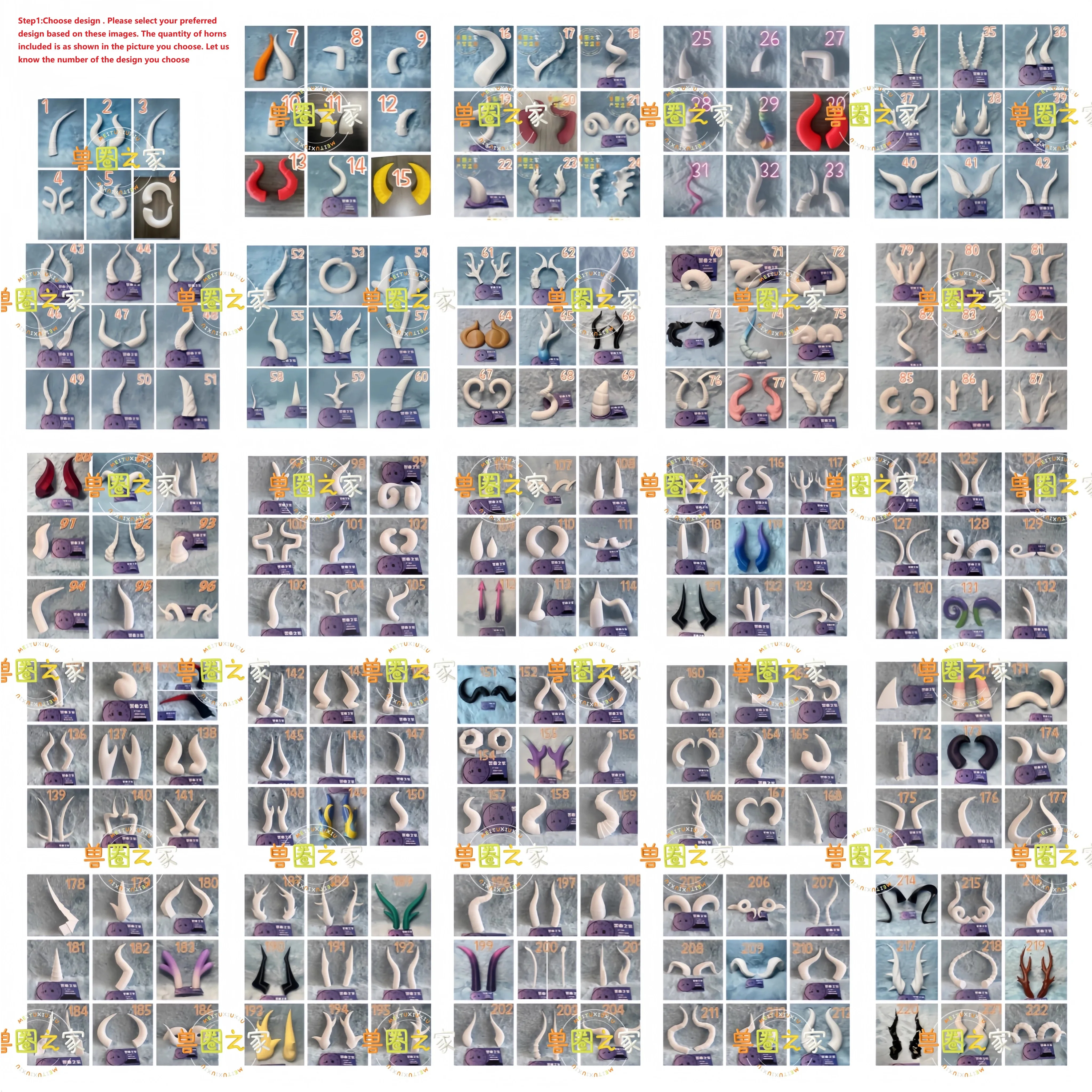 

Customizable 3D Print Furry Cosplay Horns Devil Goat Cow Deer Dragon Monster Animal Frisuit Costume Accessories anime role play