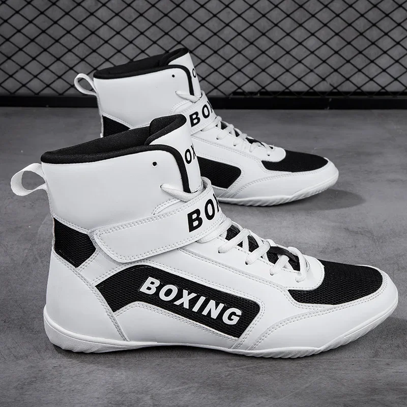 

Men Boxing Shoes Non-Slip Sneakers Outdoor High Ankle Original Brand Fighting Wrestling Shoes Breathable Sports Boxing Boots