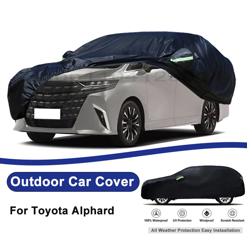 

Outdoor Full Car Cover For Toyota Alphard with Reflective Strips Waterproof Snowproof Dustproof UV Protection Auto Accessory