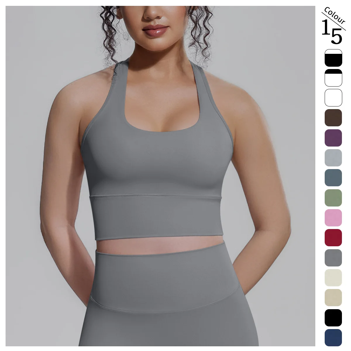 Tummy Control Sports Yoga Vest for Woman's I-shaped Vest Women Fitness Yoga Sports Top Shock-absorbing Running Yoga Bra