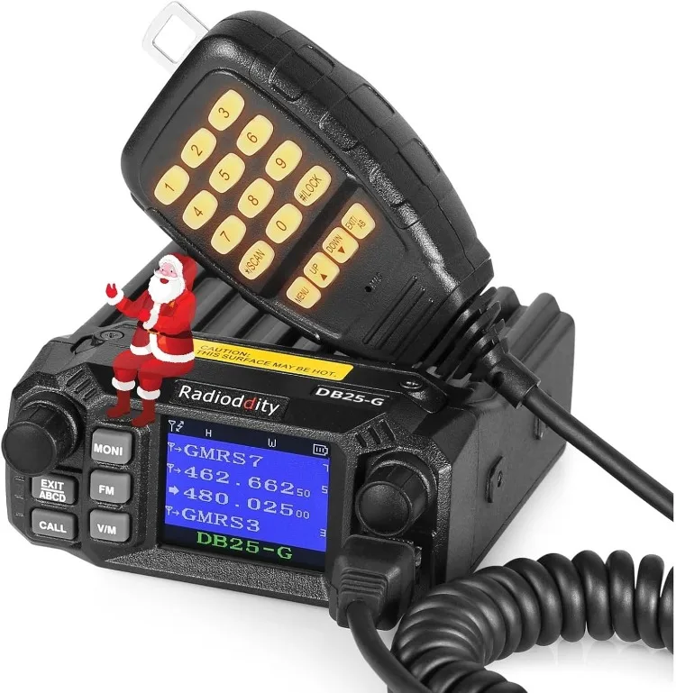 DB25-G GMRS Mobile Radio, 25 Watts Two Way Radio Long Range, Quad Watch, GMRS Repeater Capable, with Dual Band Scanning Receiver