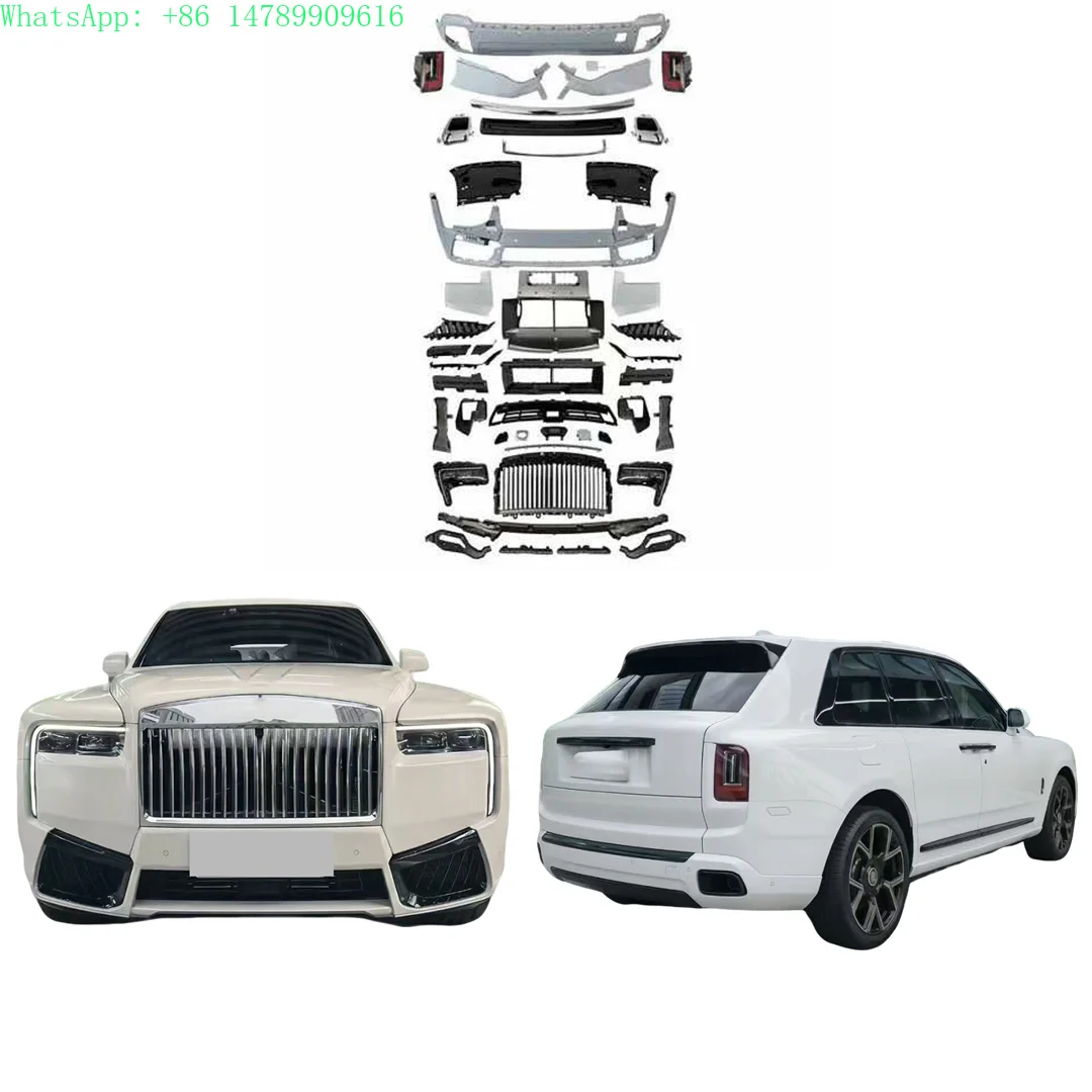 New Body Kit for  Cullinan 2018-2024 Upgrade to 2025 LED Headlights Front/Rear Bumper Grilles Bolt-On Bodykit