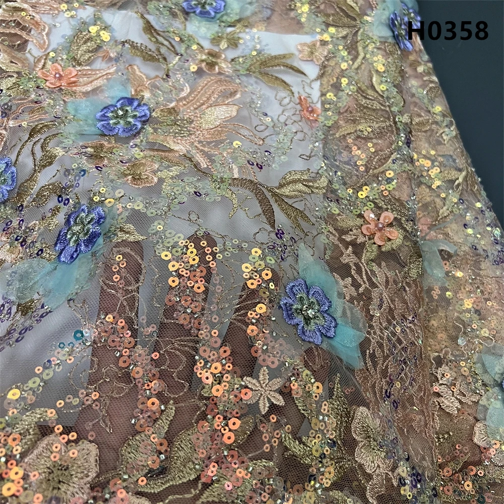 

2026 African Lace Fabric,100% Cotton Fabrics Materials For Clothes,By The Meter,Embroidery,Party Dresses,Tulle,5 Yards