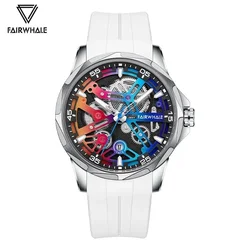 Mark Fairwhale 6620 Fashion Men's Automatic Mechanical Watch Waterproof Silicone Strap Luminous Sports Casual Men Wristwatch