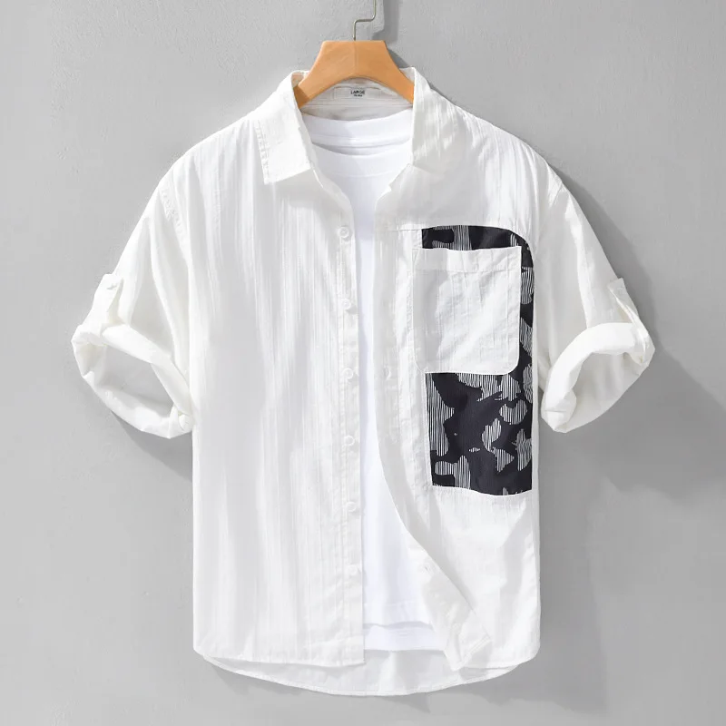 

Printed Shirt Man Shirts and Blouses T-shirt Men's T-shirts Tiki Beach Korean Popular Clothes Hawaiian Short Sleeve Clothing