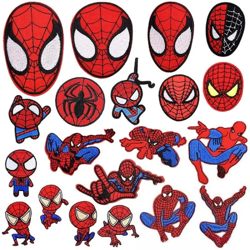 The Avengers Spiderman Peripheral Movies Creative Personality Cartoon Embroidery Clothes Broken Decorative Cloth Sticker Gifts