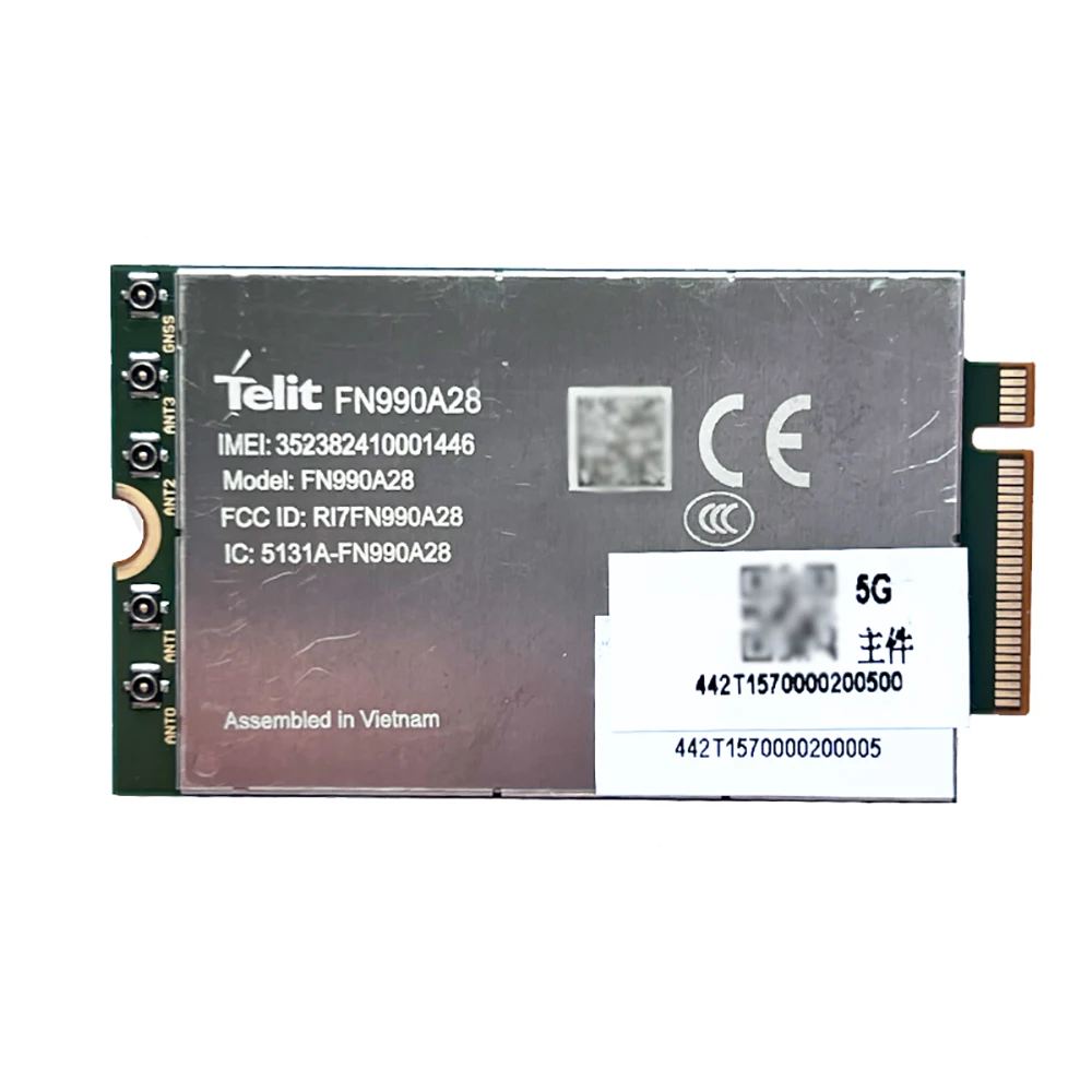 

Telit FN990A28 Snapdragon X62 LTE 5G NR Sub-6 M.2 Global 4G Cat19 Data Card 120 MHz 3.4Gbps USB3.1 For laptops PCs 5G CPE