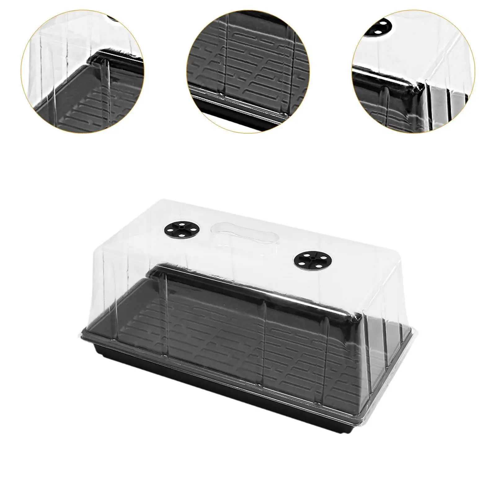 Propagation Tray Sturdy Easy to Clean Seedling Tool PS PVC Starter Set for Home Garden Greenhouse