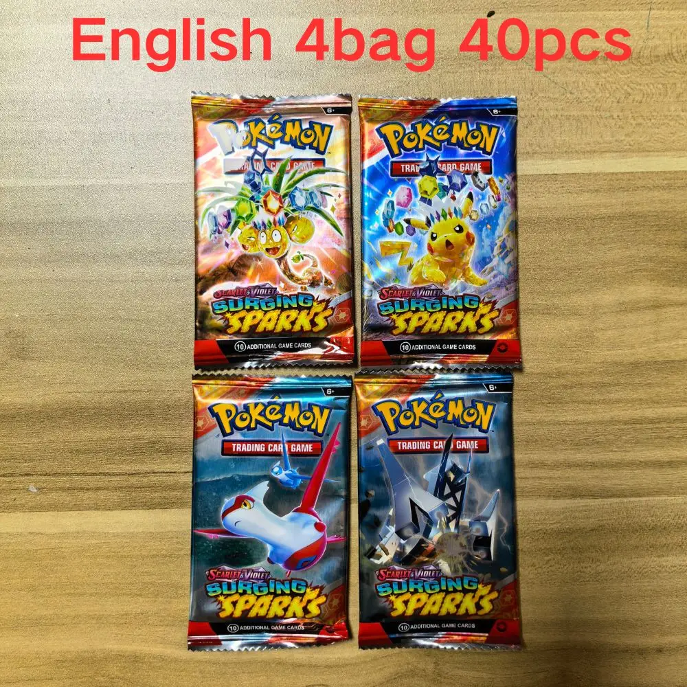 40 stuks Pokemon-kaarten GX Vmax EX Mega Origin Brilliant Stars Card Shining Game Collection Battle Transaction Card Vakantiegeschenken