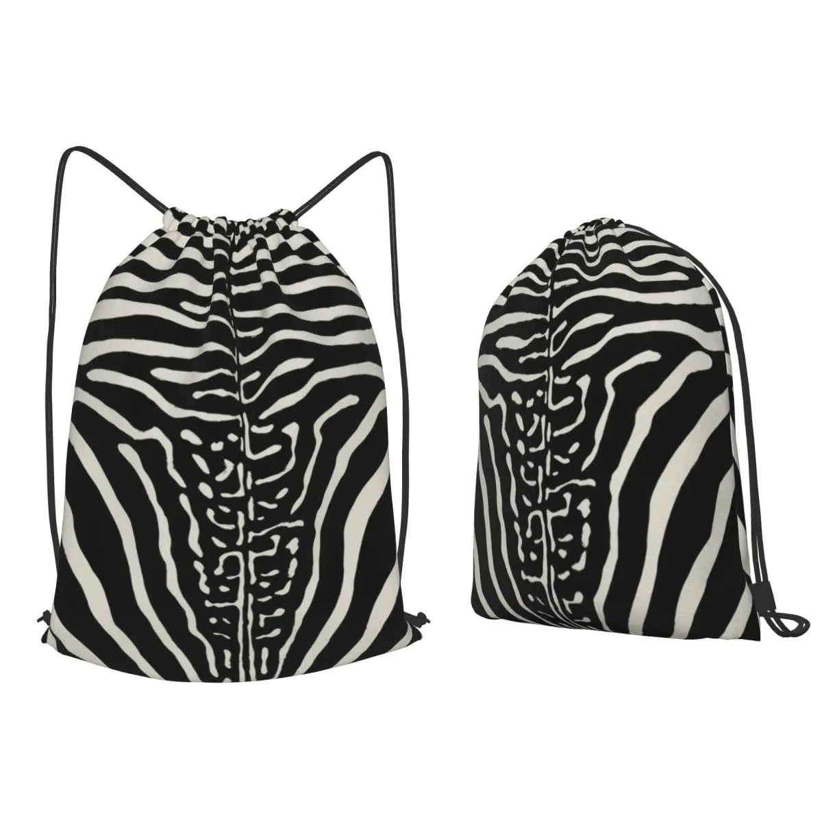 

Zebra Stripes Print Skin Hide TextureBackpacks Multi-function Drawstring Bags Storage Bag Book Bags for Man Woman School